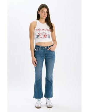 TRUE RELIGION K Flare Flap Flared Trousers - Blue
