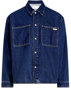 Calvin Klein Relaxed Shirt Jacket - Blue
