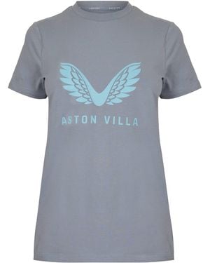 Castore Aston Villa Short Sleeve Licensed T-Shirt - Blue