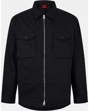 HUGO Efilos Long Sleeve Oxford Shirt - Blue