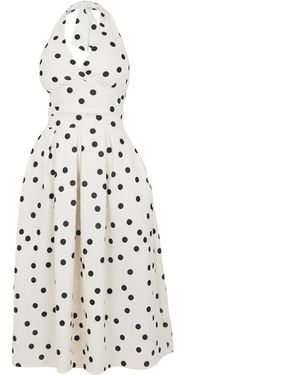 AX Paris Cream And Polka Dot Tie Halter Neck Midi Dress - White