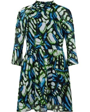 Biba Keyhole Skater Dress - Green