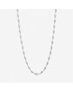 Inicio Sterling Plated Wave Necklace - Metallic