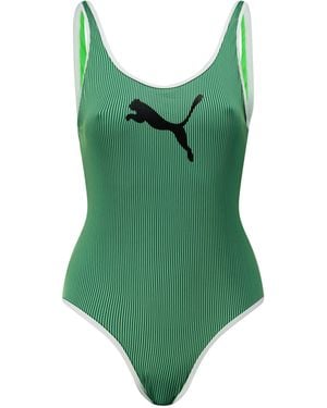PUMA Rib One Piece Swimsuit - Green