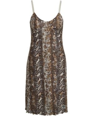 adidas Originals Snake Mesh Mini Dress - Brown
