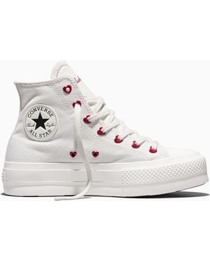Converse All Star Platform High Top Trainers - White