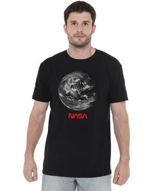 NASA Earth Cotton T-Shirt - Black