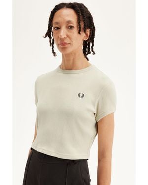 Fred Perry Cropped T-Shirt - Natural