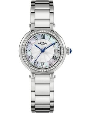 Rotary Ladies Heritage Mop Ss Bracelet Watc - Metallic