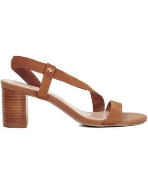Dune Jestered Heeled Sandals - Brown