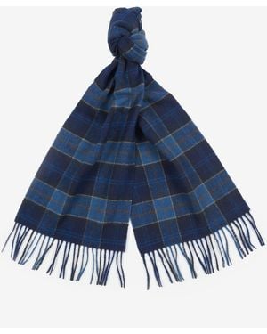 Barbour Tartan Lambswool Scarf - Blue