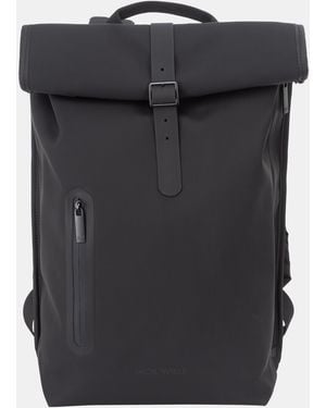 Jack Wills Roll Top Backpack - Black