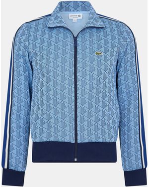 Lacoste All Over Print Tracksuit Top - Blue