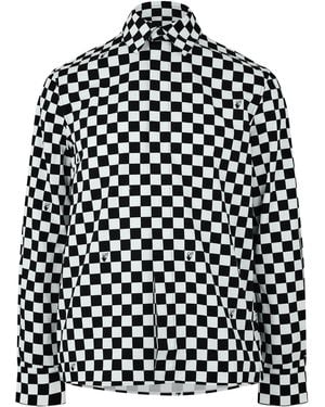 Off-White c/o Virgil Abloh Check Skate Long Sleeve Shirt - Black