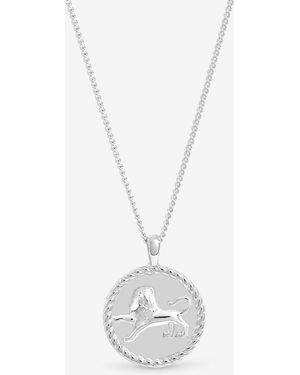 Simply Silver Sterling 925 Zodiac Pendant - White