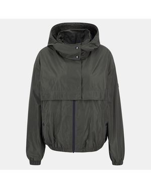 Barbour Lolita Showerproof Long Sleeve Concealed Hood Rain Anorak - Grey