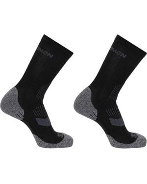 Salomon Lightweight Crew 2 Pack Walking Socks - Black