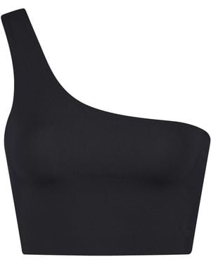 GIRLFRIEND COLLECTIVE One Shoulder Non Wired Low Impact Sports Bra - Blue