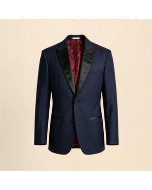 Without Prejudice Palmer Peak Lapel Wool Suit Jacket - Blue