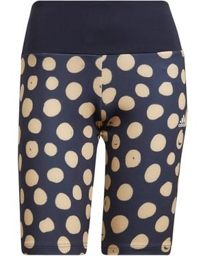 adidas Farm Print Bike Shorts - Blue