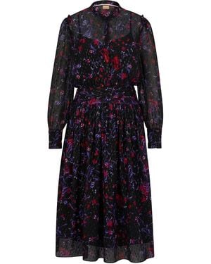 BOSS Denalea Wrap Design Dress - Blue