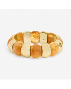 Mood Plated And Resin Stretch Bracelet - Metallic