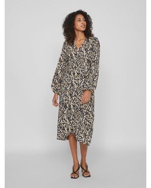 Vila Louisa Wrap Dress - Grey