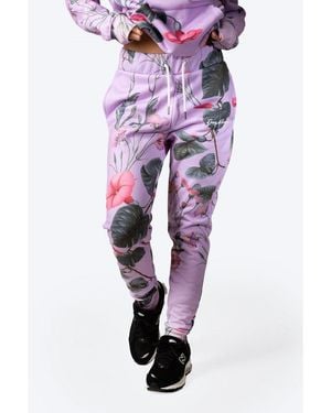 Hype Scribble Closed Hem Woven Joggers - Purple