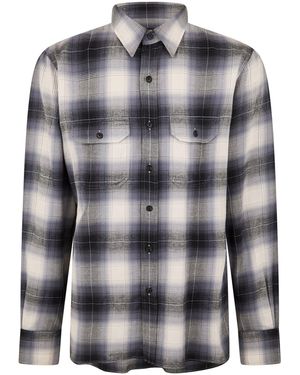 Tom Ford Check Structured Overshirt - Grey