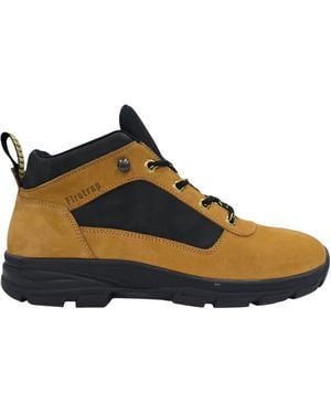 Firetrap Delia Premium Leather Ankle Lace Up Hiker Rugged Boots - Blue