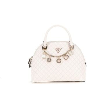 Guess Ever Handle Top Handle Bag - Natural