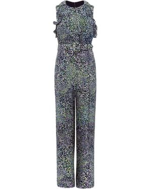 Phase Eight Maggie Ditsy Ruffle Jumpsuit - Grey