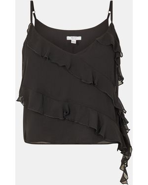 Jack Wills Frill Cami Top - Black