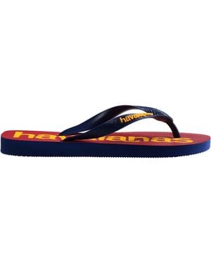 Havaianas Adults Top Logomania Ruby Flip Flops - Blue