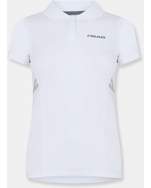 Head Club Technical Short Sleeve Performance Polo Shirt - White