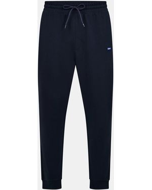 HUGO Bodywear Cotton-Terry Tracksuit Bottoms - Blue