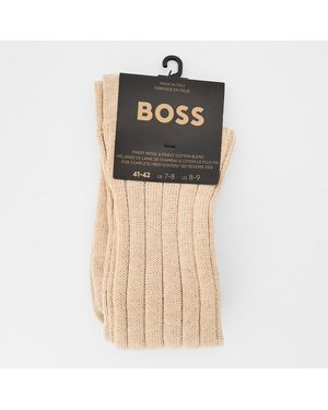 BOSS Bs Rib Ribbed Bodysuit - Natural