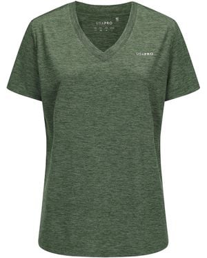Usa Pro The Tech V-Neck Tee - Green