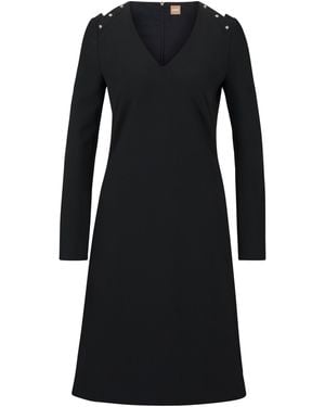 BOSS Dariva Wrap Dress - Black