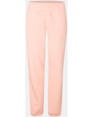 DKNY Logo Closed Hem Fleece Joggers - Pink