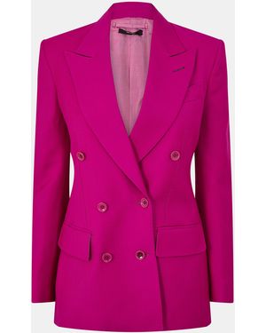 Tom Ford Leather Tailored Fit Jacket - Pink