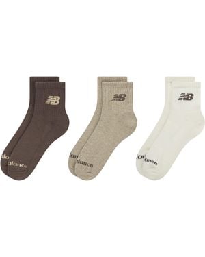 New Balance Everyday Ankle Socks 3-Pack Adults - Natural