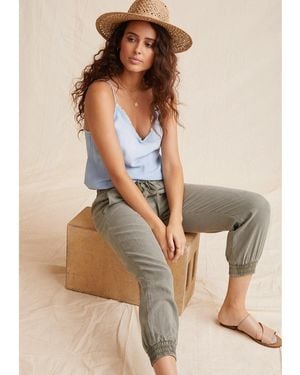 Bella Dahl Easy Closed Hem Jersey Joggers - Brown