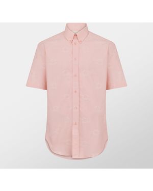Givenchy Monogram Short Sleeve Plain Shirt - Pink