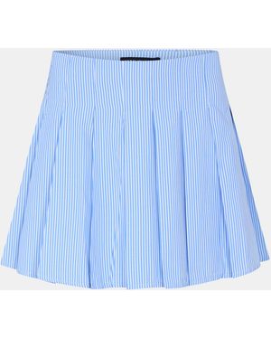 Missy Empire Stripe Pleated Mini Skirt - Blue