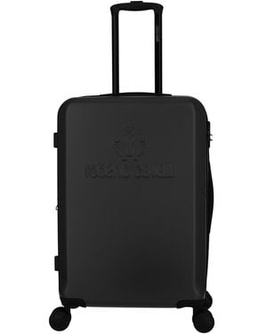 Roberto Cavalli Classic Logo Hard Suitcases - Black