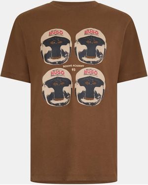 HUGO 'S Cotton T-Shirt - Brown