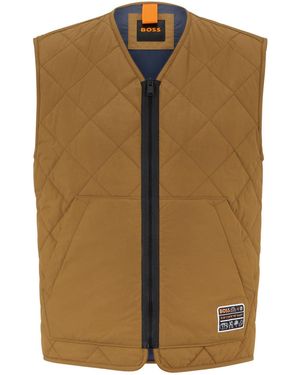 BOSS Okella Sleeveless Gilet - Natural