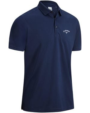 Callaway Apparel Golf Tournament Short-Sleeve Performance Polo Shirt - Blue