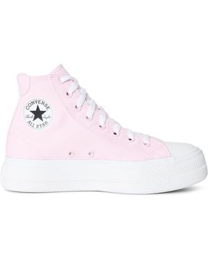 Converse Day One Pit Canvas High-Top Trainers - Pink